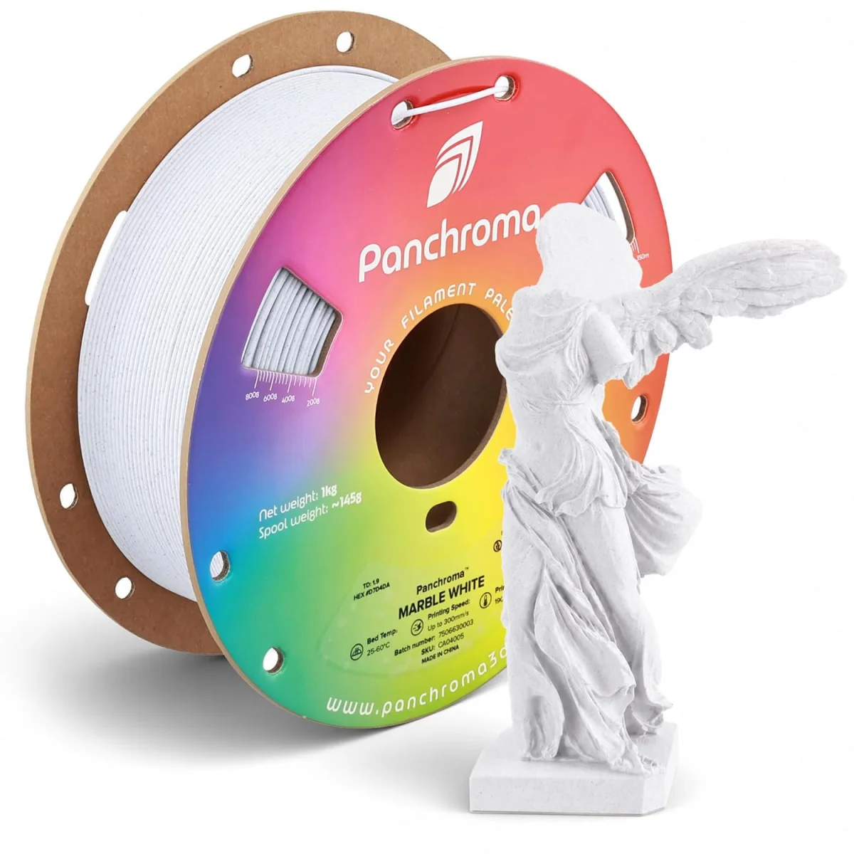 Polymaker Panchroma Matte PLA 1kg, Marble White